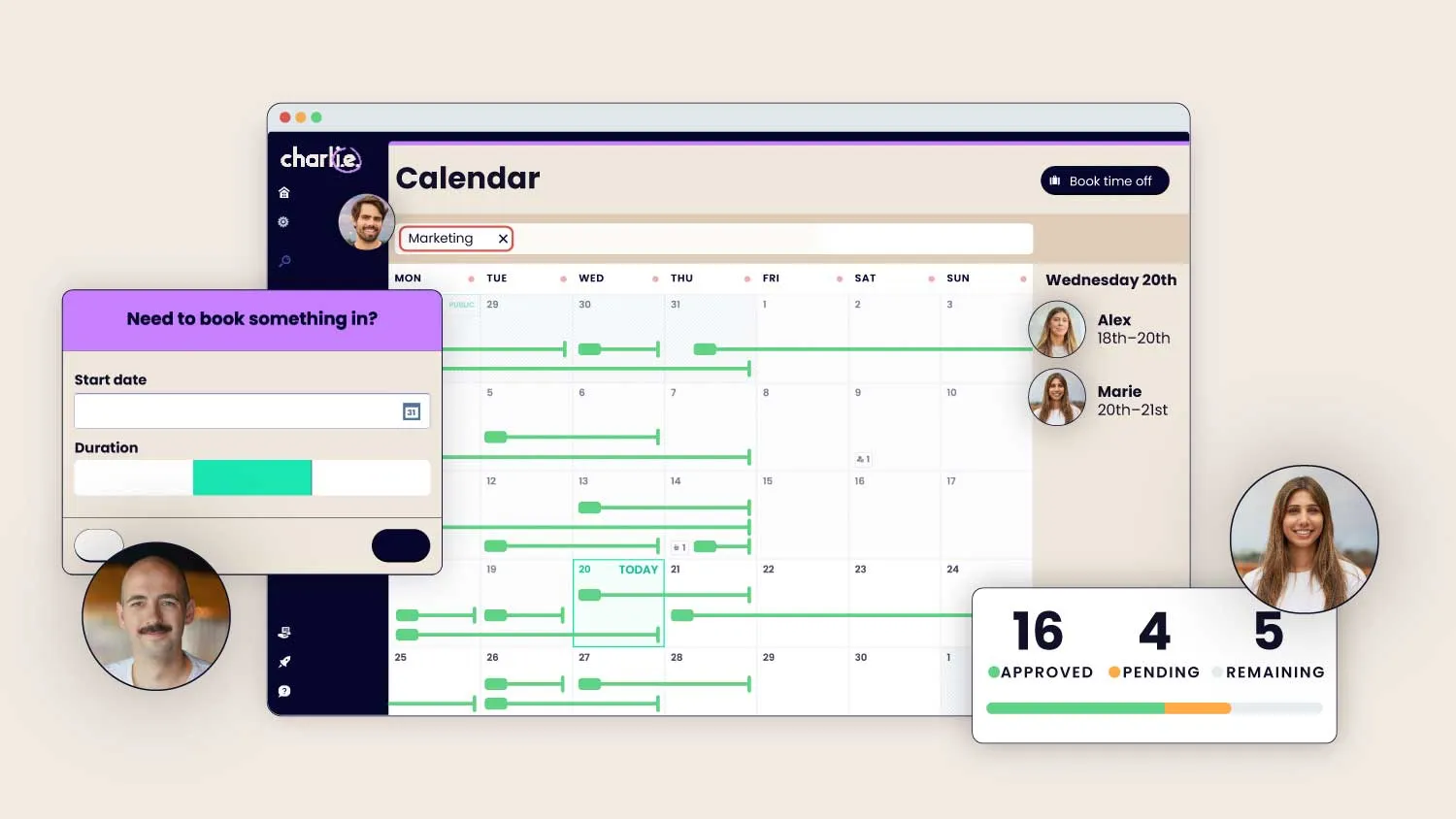 Handling time off in charlie