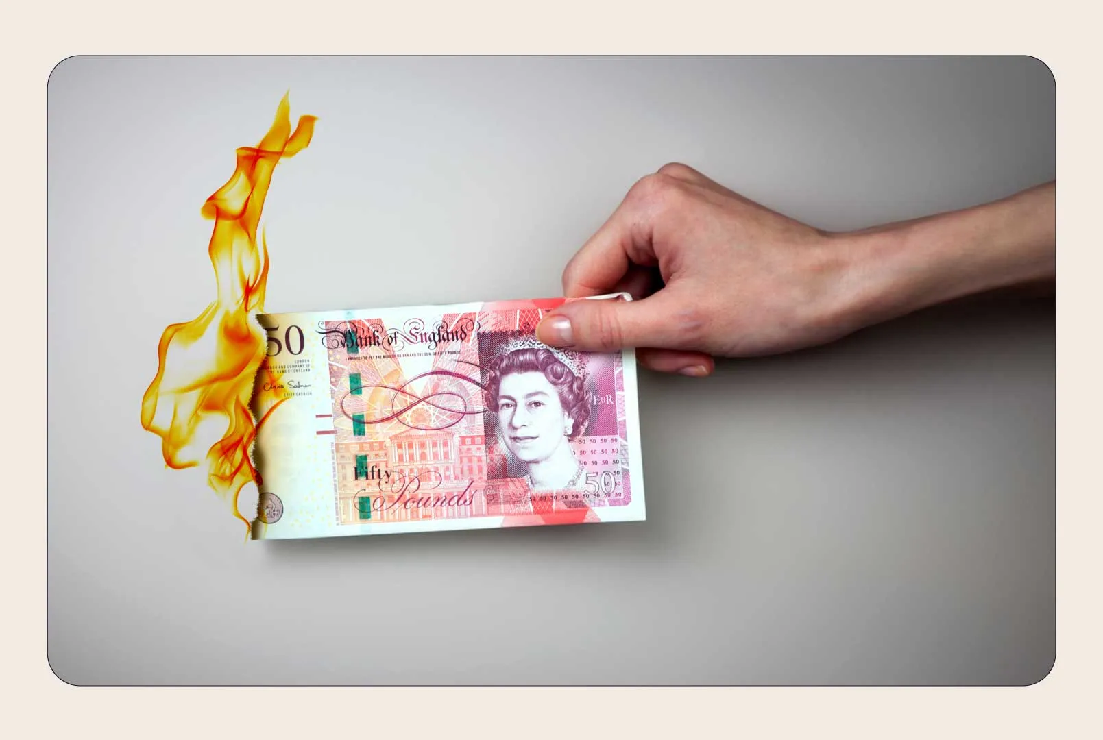 Setting fire to your money 