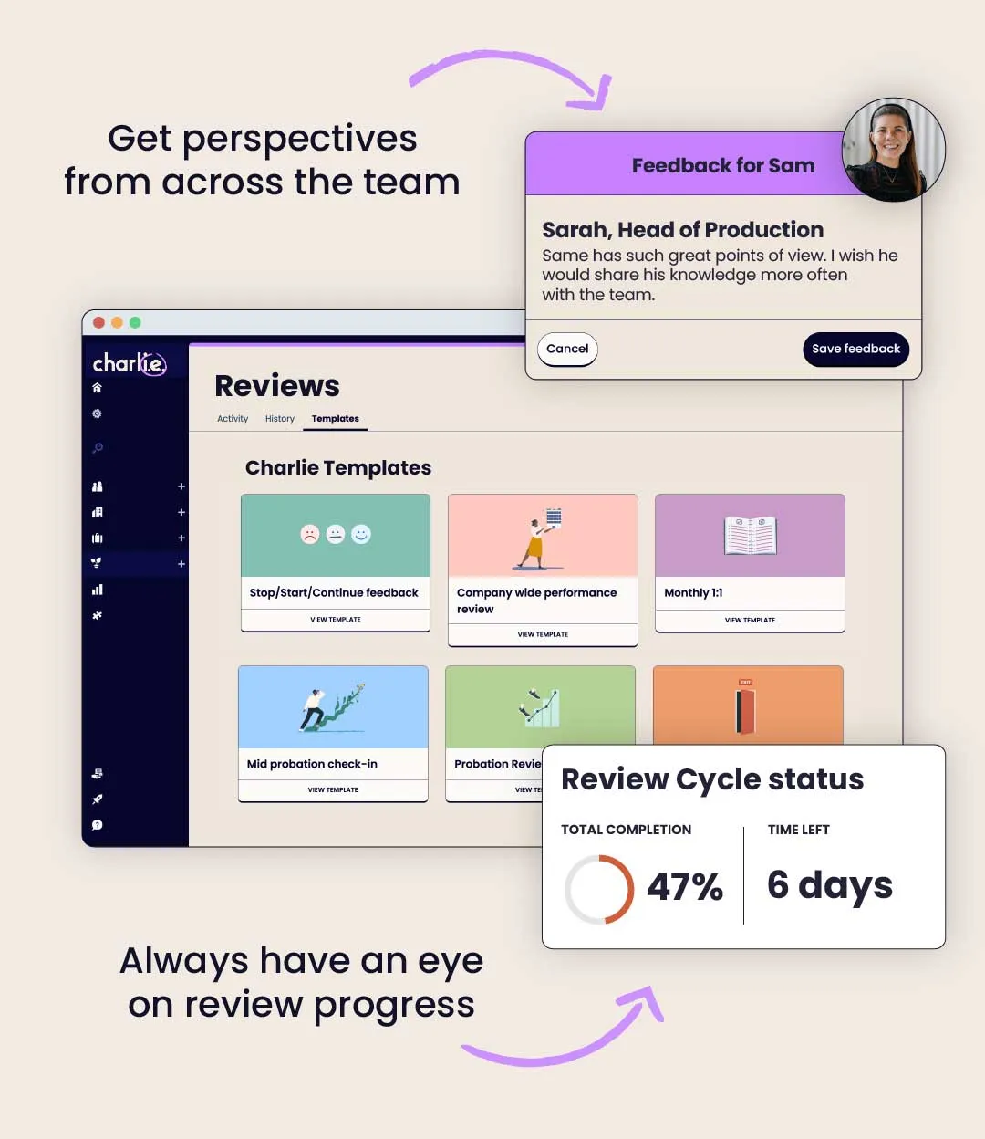 Always have an eye on review progress