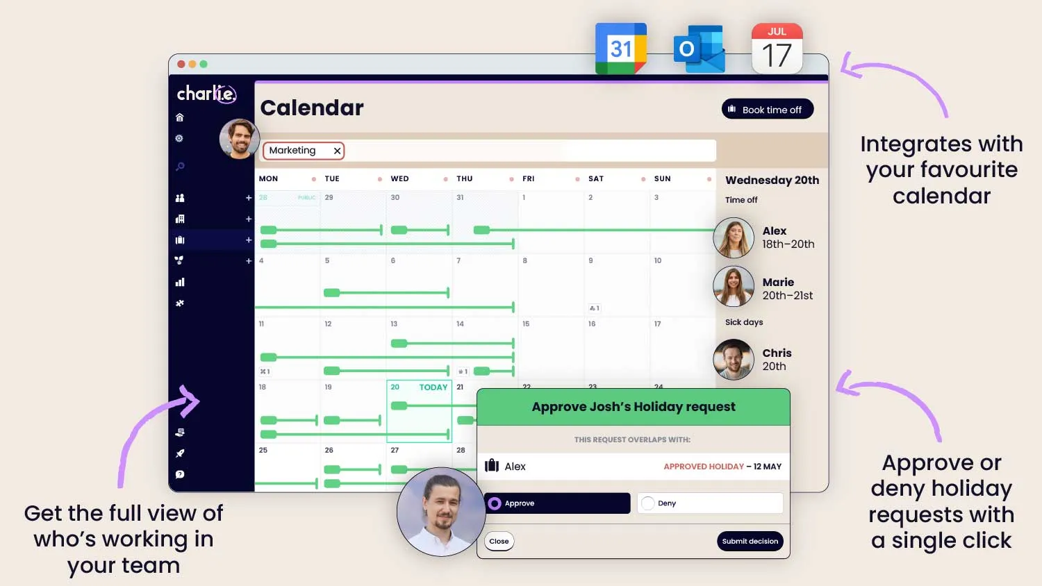 Get the full view of who's working on your team