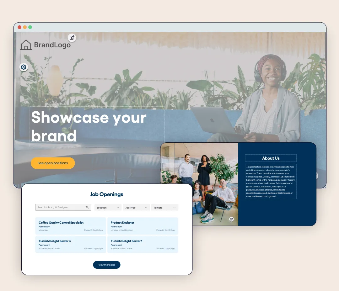Custom careers site