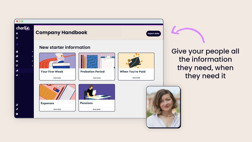 Create your company handbook with Charlie

