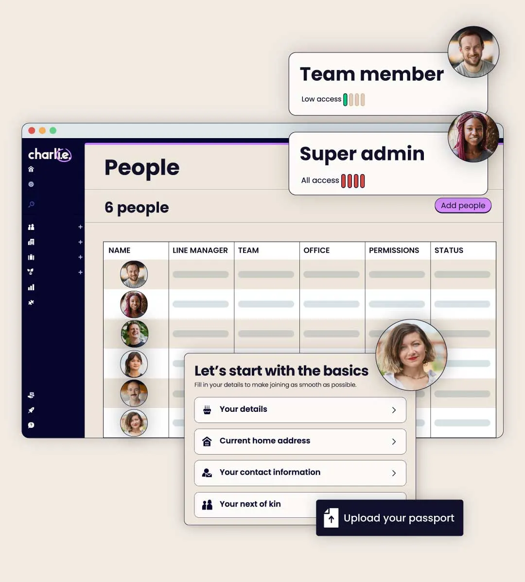Setting up team info