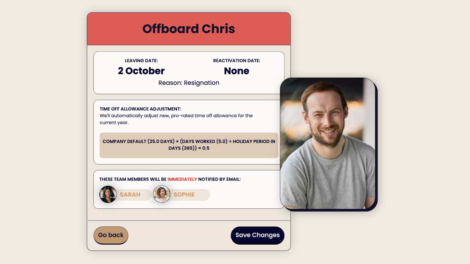 Offboarding in Charlie
