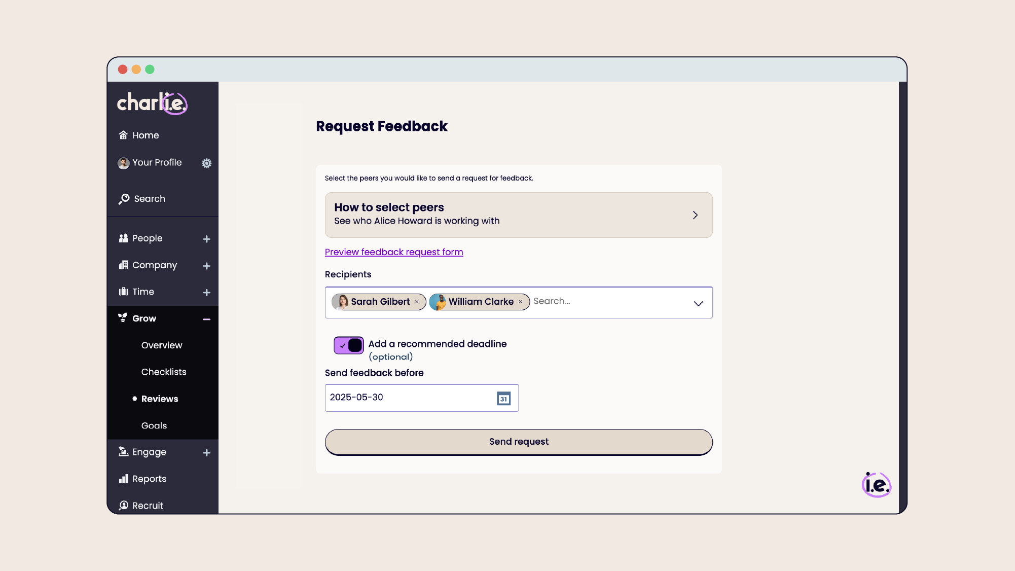 Request 360 feedback