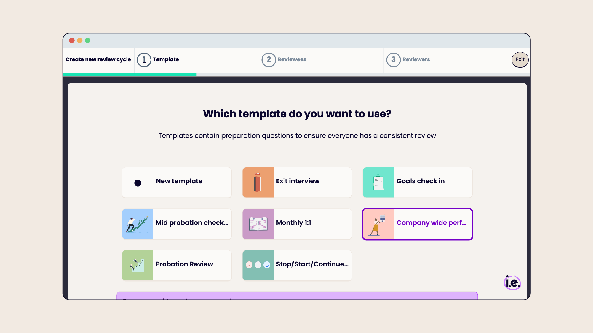 CharlieHR review templates
