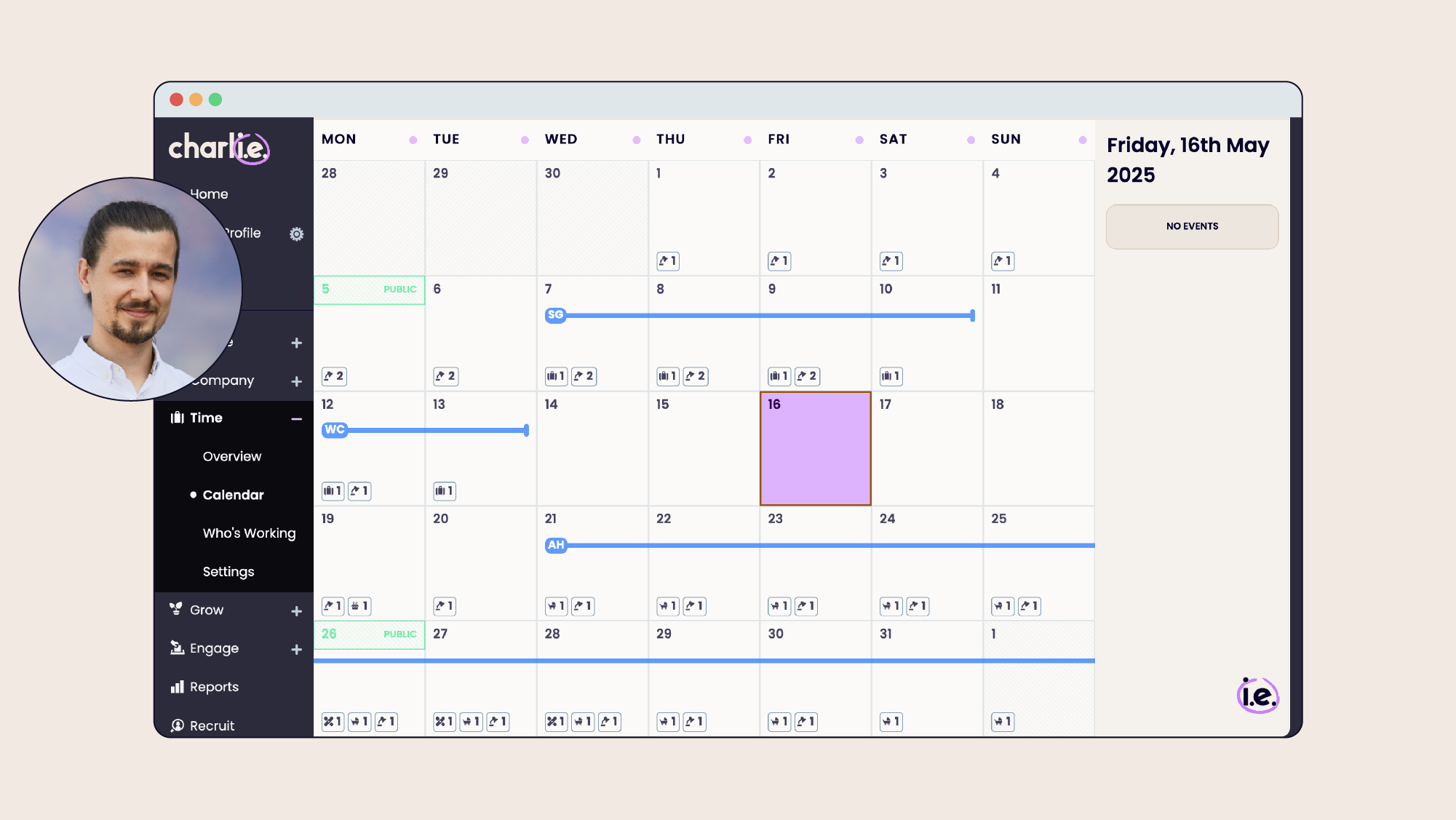 Calendar view
