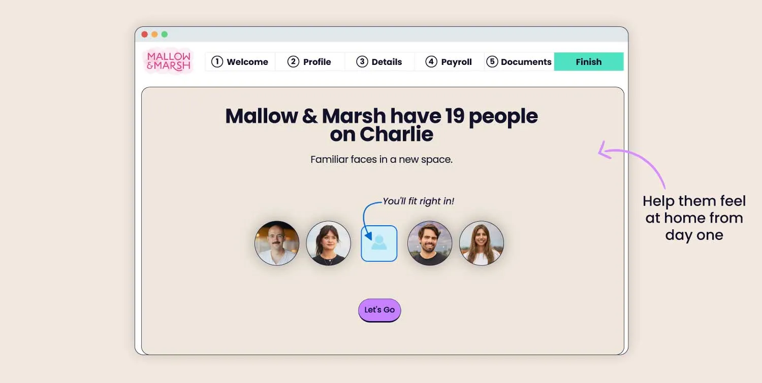 Welcome your new hire to the team