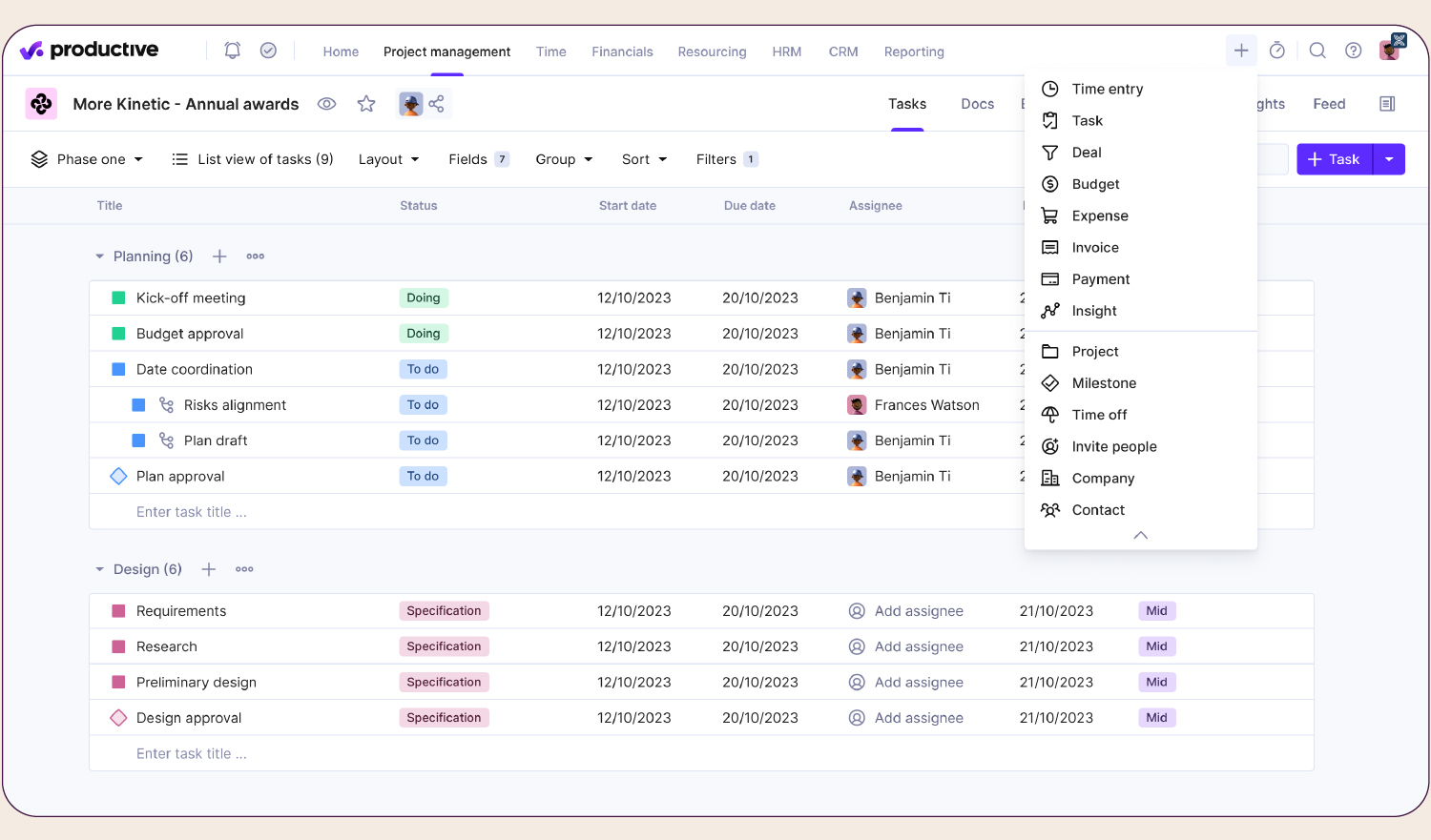 Productive product shot