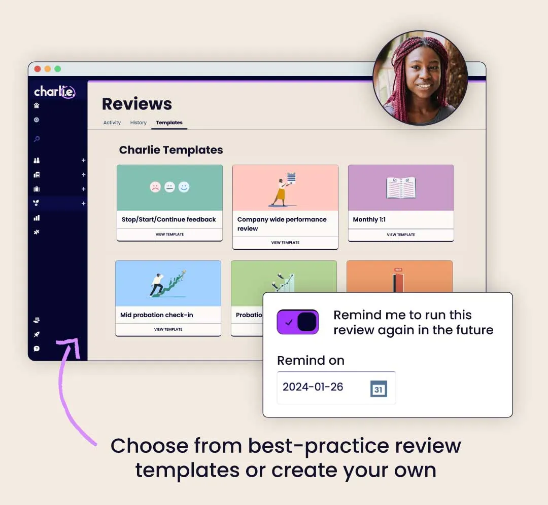Choose from best-practice templates